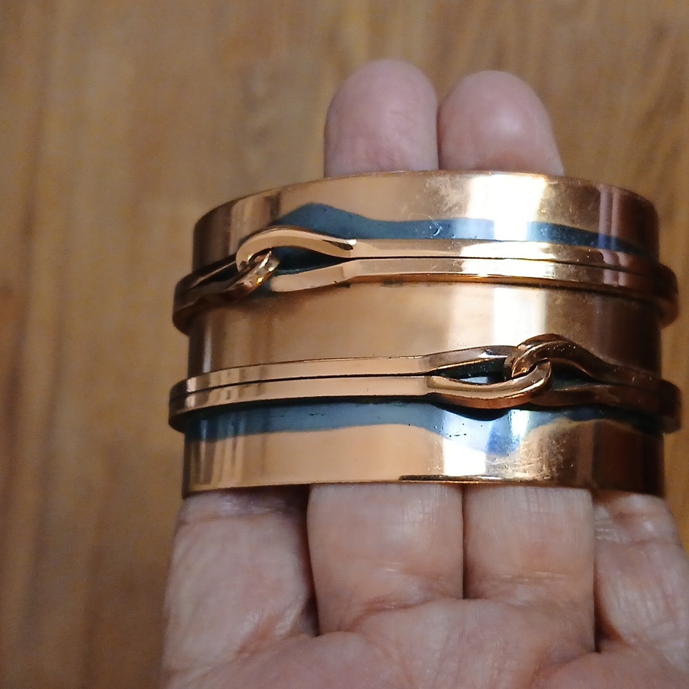 Vintage Renoir Mid Century Copper  Wide Cuff Bracelet